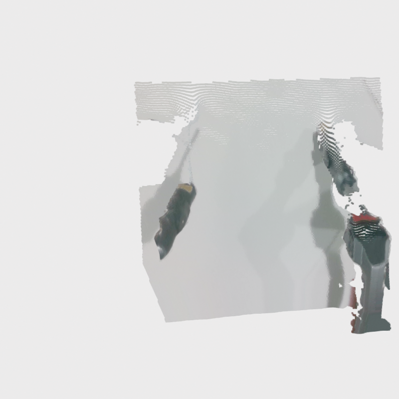 RealSense D435i point cloud failure on black gripper